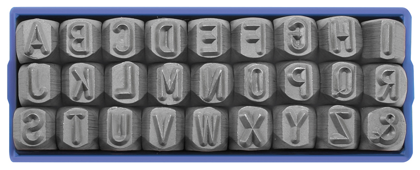 0712 bộ đục chữ bằng thép 27 chi tiết từ A-Z Matador