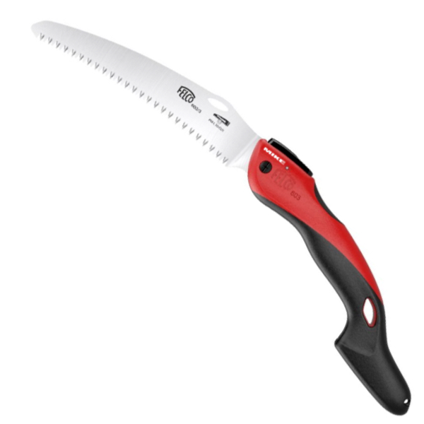 Cưa cành lưỡi cong 100mm FELCO 603 cán gấp, lưỡi mạ crome