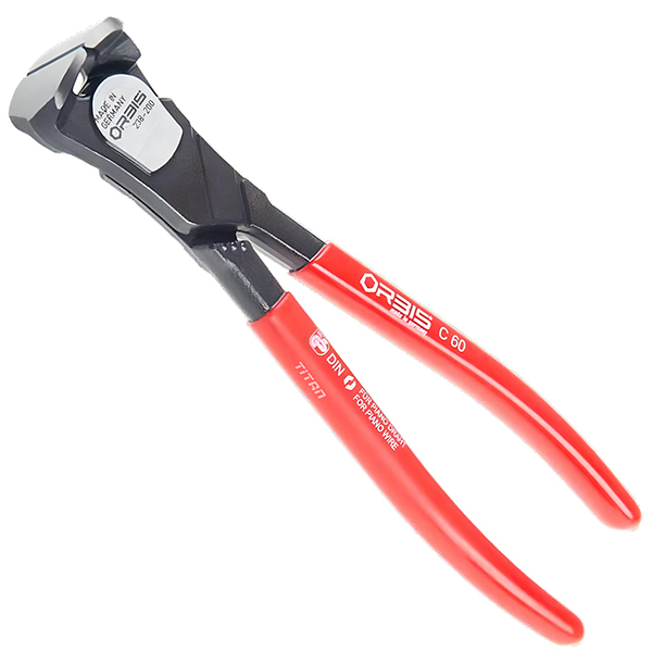 Kìm cắt nhổ đinh 6¼ inch, mặt cạnh đen mặt bóng, cán PVC đỏ