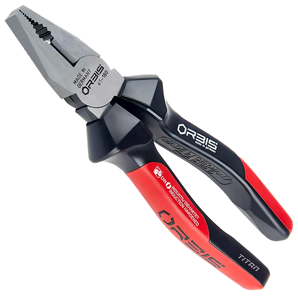 Kìm đa năng 6¼ inch, mặt cạnh đen mặt bóng, cán đen - đỏ