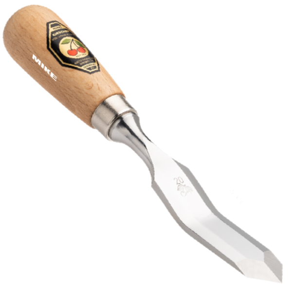 Đục gỗ bậc cong Kirschen 1074020 mũi nhọn 20 mm kèm bao da