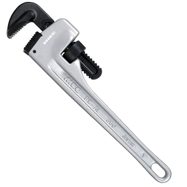 Mỏ lết răng cán nhôm 450mm, mở ngàm Ø61mm