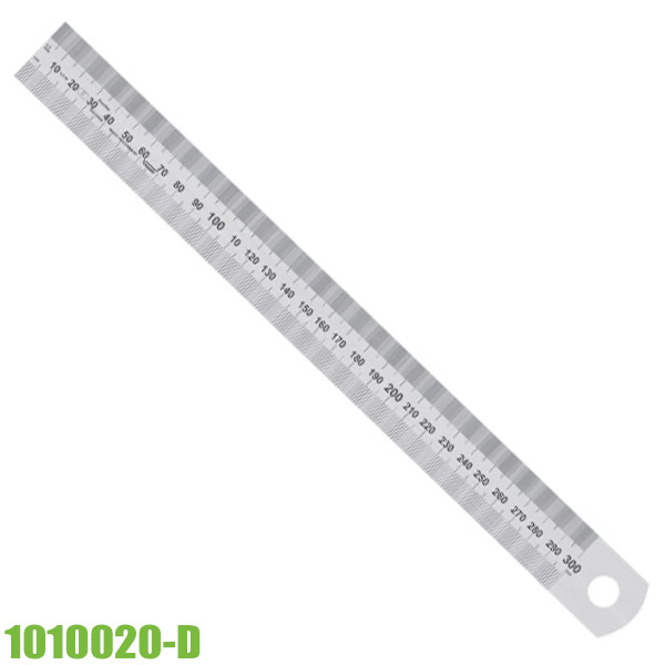 Thước lá inox 1010020-D vạch chia khắc laser 2 mặt