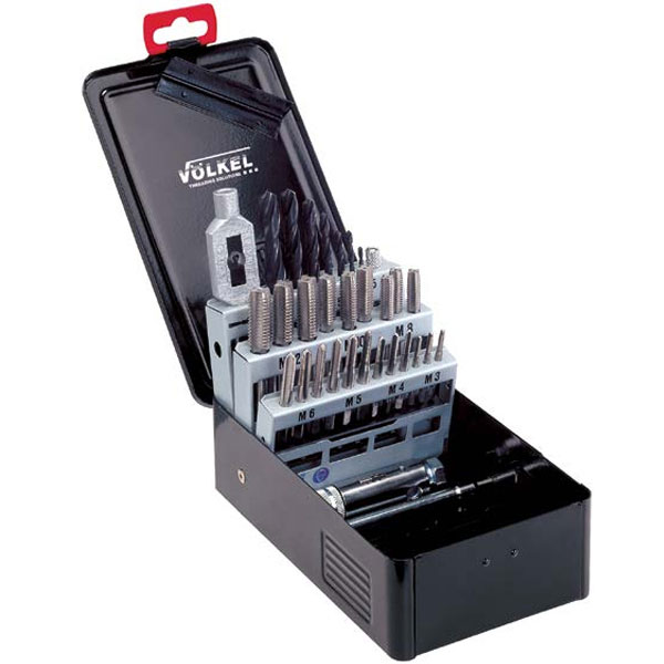 Bộ ta rô ren trong Volkel 49511, 30 chi tiết từ M3-M12, tiêu chuẩn DIN 352