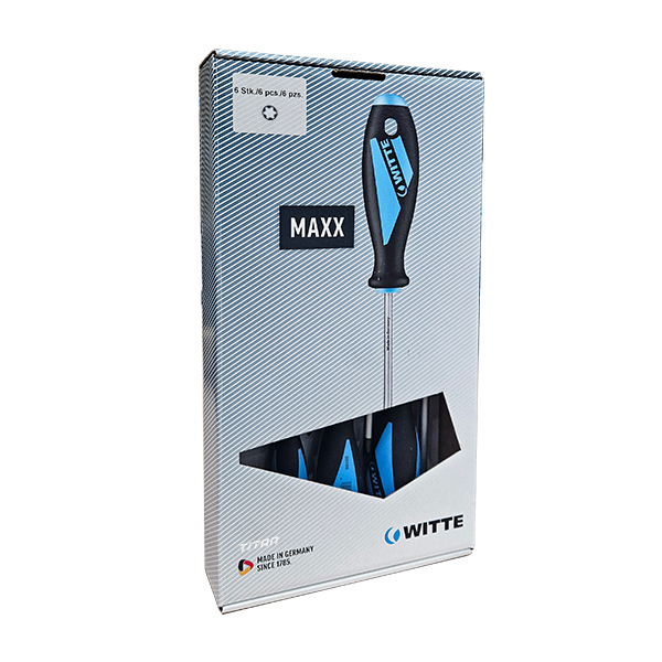 Bộ tua vít đầu sao WITTE 653980 gồm 06 cây, T10 đến T40