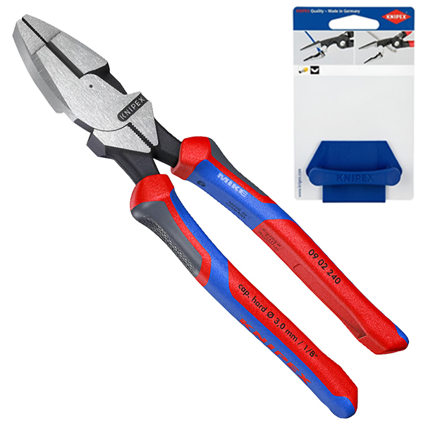 Kìm đầu bằng trợ lực size 240mm, cán bọc nhựa đa màu (Có vỉ treo)