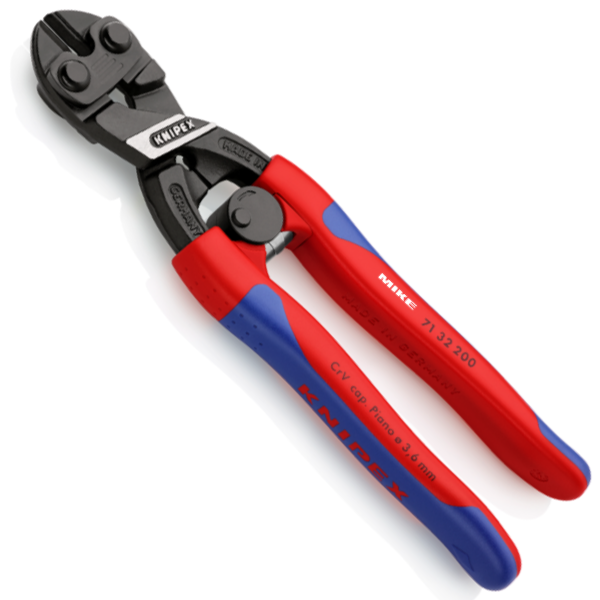 Kìm cắt cộng lực Knipex 71 32 200 dài 200 mm, lưỡi có rãnh