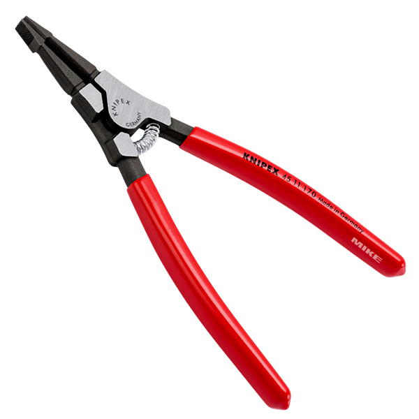 KNIPEX 45 11 170 Special retaining ring pliers for retaining rings on shafts 170 mm burnished with plastic coating